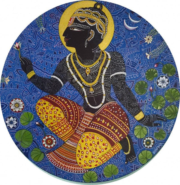 Lord Krishna 3 Painting by Bhaskar Lahiri | ArtZolo.com