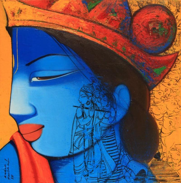 Lord Krishna And Radha Painting by Anand Panchal | ArtZolo.com