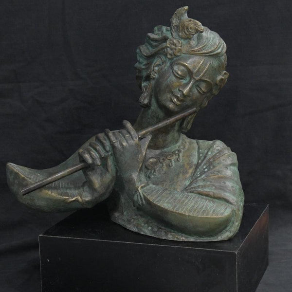 Lord Krishna Sculpture by Ravi Mishra | ArtZolo.com