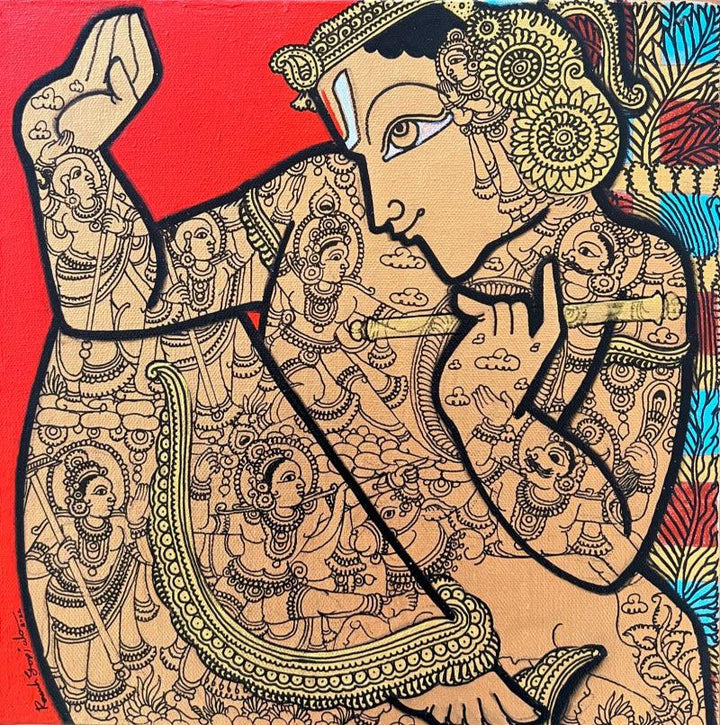 Lord Krishna Painting by Ramesh Gorjala | ArtZolo.com