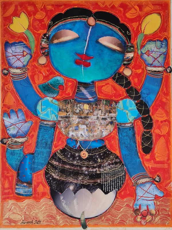 Lord Lakshmi Painting by G Subramanian | ArtZolo.com