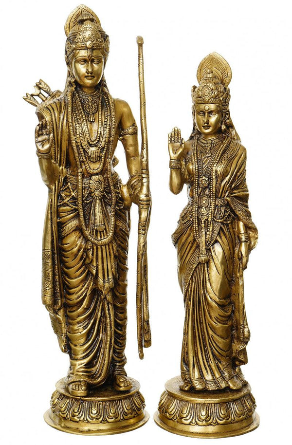 Lord Ram And Goddess Sita Handicraft by Brass Handicrafts | ArtZolo.com