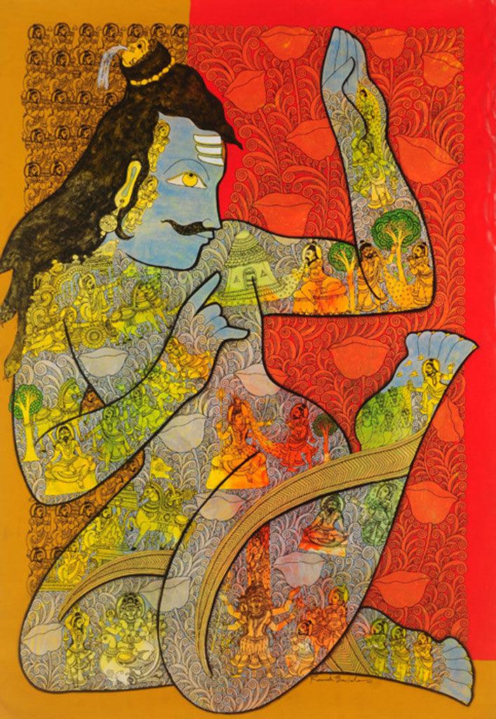 Lord Shankar Painting by Ramesh Gorjala | ArtZolo.com