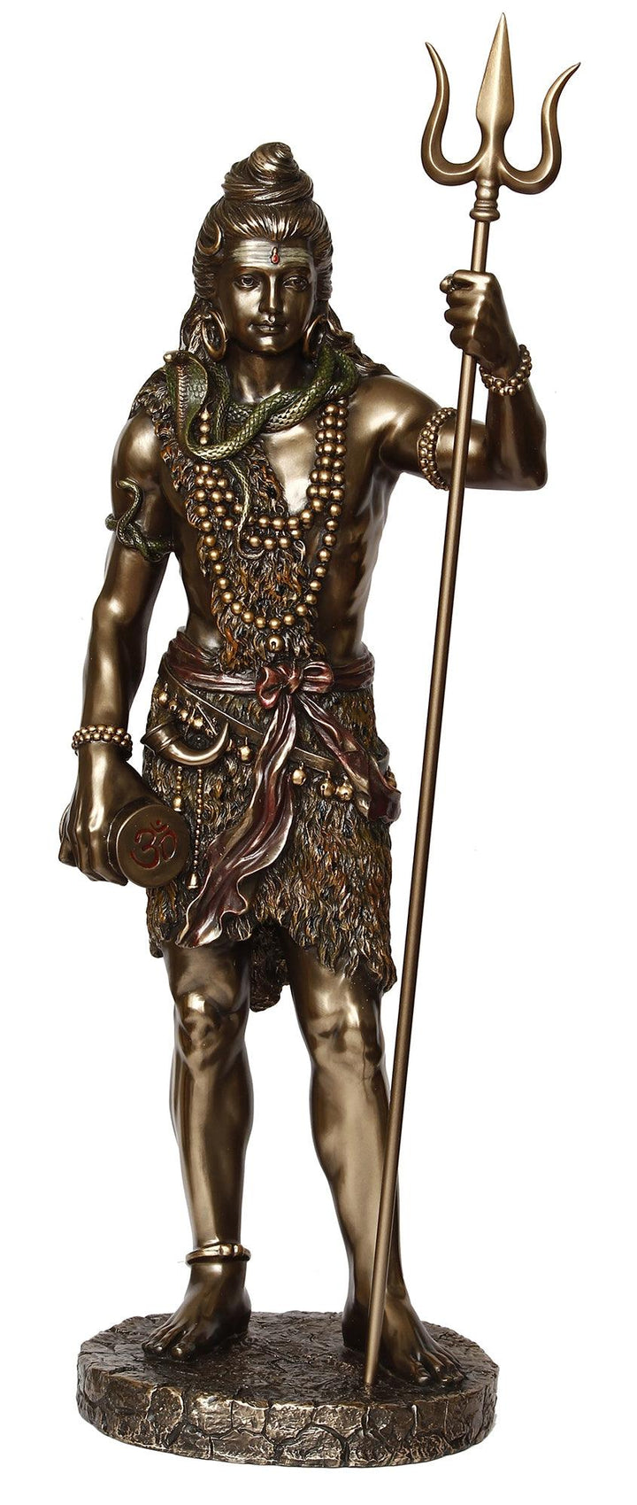 Lord Shiva Standing With Trishul Handicraft by Brass Handicrafts | ArtZolo.com