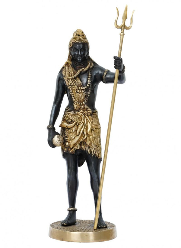 Lord Shiva With Trishul Handicraft by Brass Handicrafts | ArtZolo.com