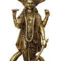 Religious handicraft titled 'Lord Vishnu', 18x7x5 inches, by artist Brass Handicrafts on Brass