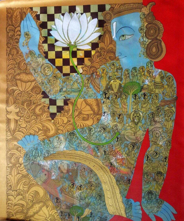 Lord Vishu Painting by Ramesh Gorjala | ArtZolo.com