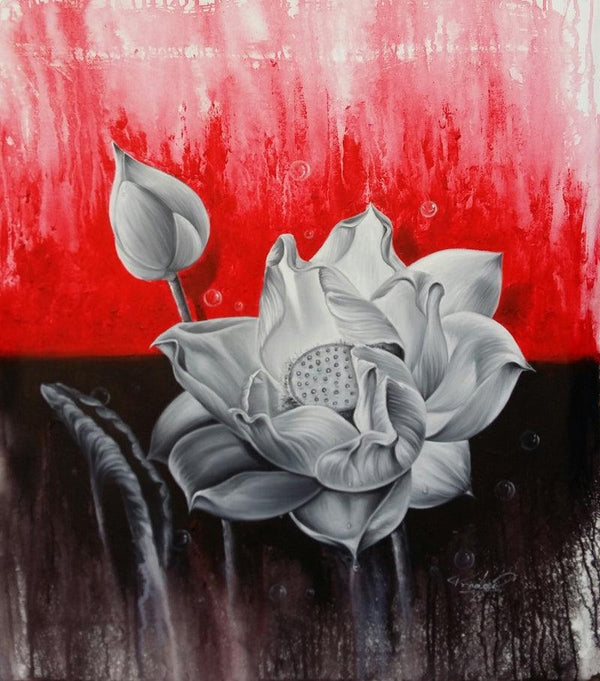 Lotus 3 Painting by Pradeep Kumar | ArtZolo.com