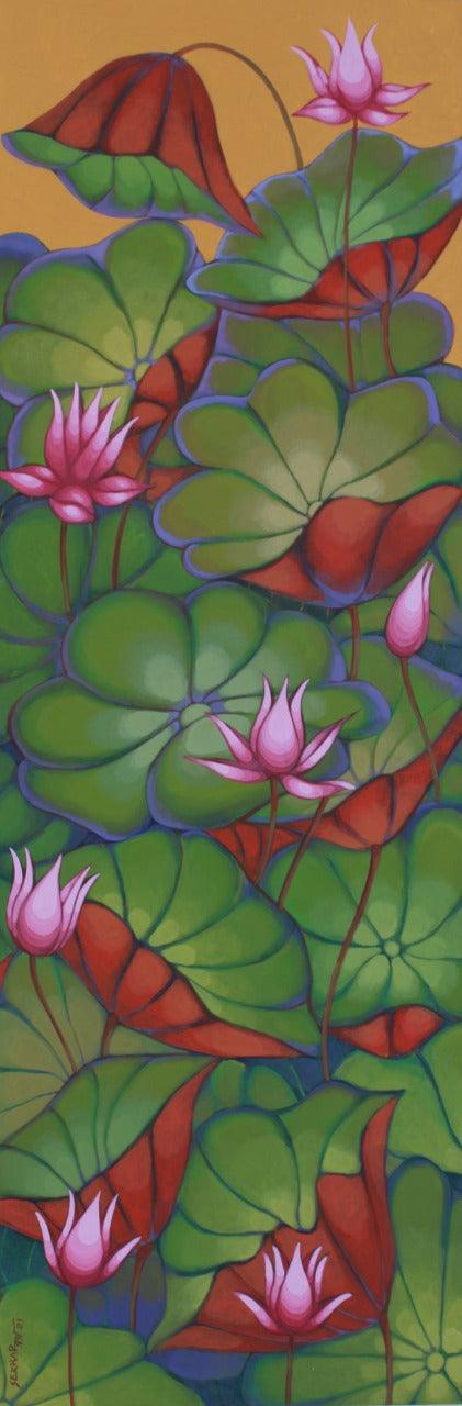 Lotus 8 Painting by Sekhar Roy | ArtZolo.com