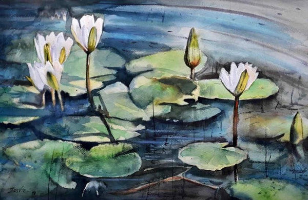 Lotus Painting by Jitendra Divte | ArtZolo.com