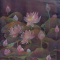 Nature mixed media painting titled 'Lotus', 42x36 inches, by artist Atin Mitra on Canvas