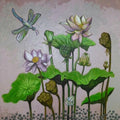 Nature acrylic painting titled 'Lotus', 24x20 inches, by artist Shyamali Paul on Canvas
