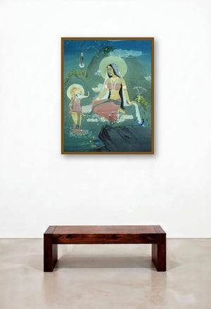 Love (Cosmic Mother) by artist Rina Roy displayed in a Eclectic Executive Office