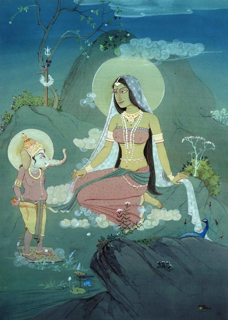 Figurative watercolor painting titled 'Love', 27x19 inches, by artist Rina Roy on Paper