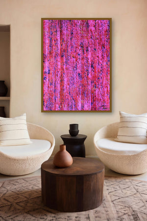 Love (Fuchsia Fever) by artist Chetan Katigar displayed in a Curated gallery