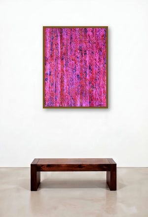 Love (Fuchsia Fever) by artist Chetan Katigar displayed in a Urban Loft Reception Area