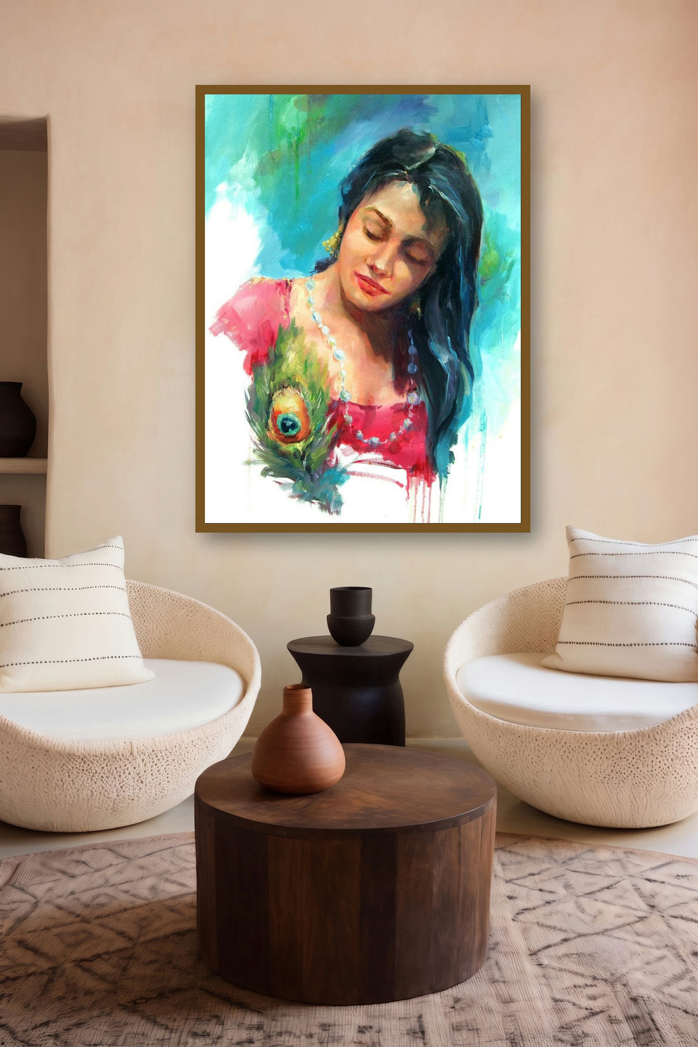 Love by artist Raviraj displayed in a Indian Art gallery