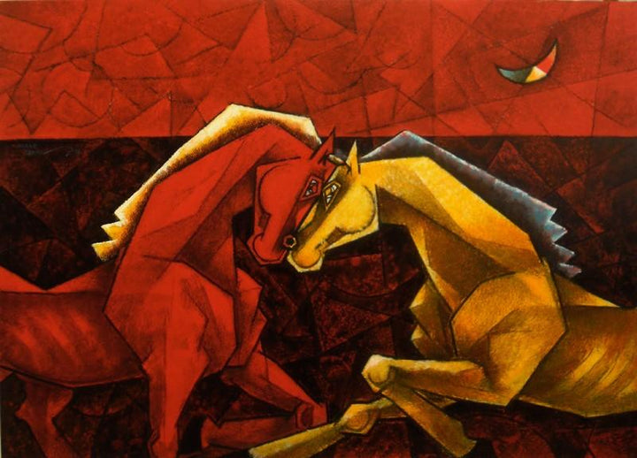 Love Knows No Reason V Painting by Dinkar Jadhav | ArtZolo.com
