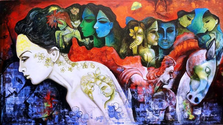 Love Saga 2 Painting by Arjun Das | ArtZolo.com