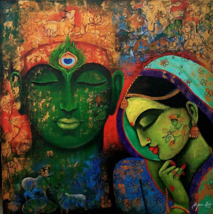 Love Saga Painting by Arjun Das | ArtZolo.com