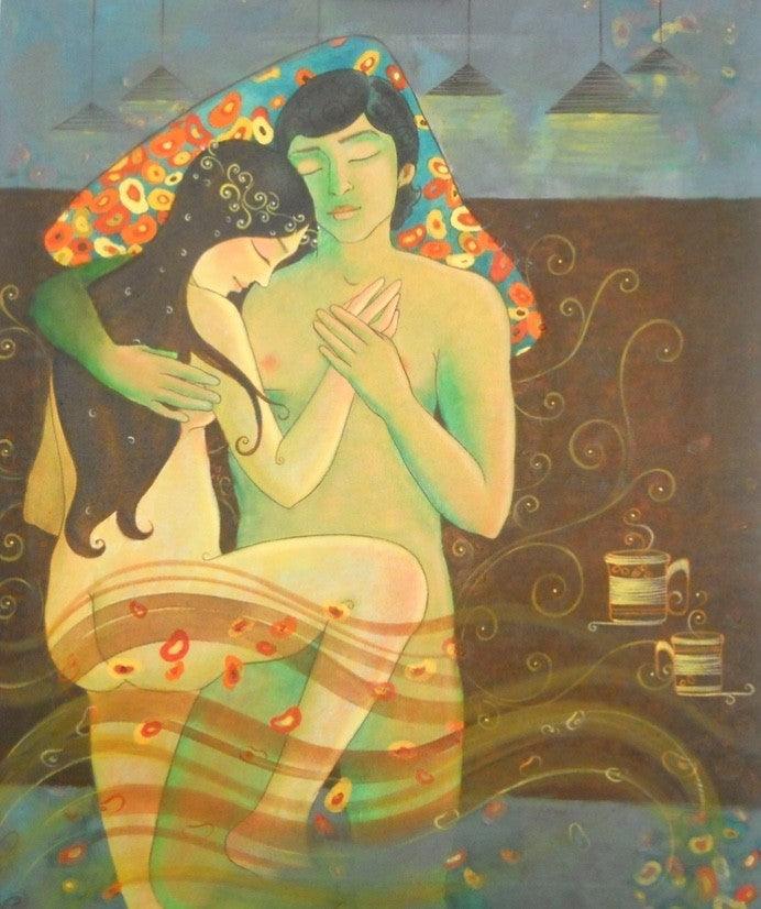 Love Story 1 Painting by Pallavi Deodhar | ArtZolo.com
