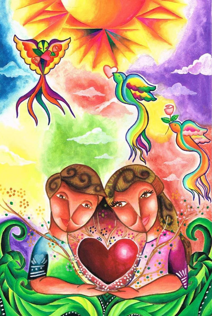 Love Is Colorful Painting by Chester Sia | ArtZolo.com