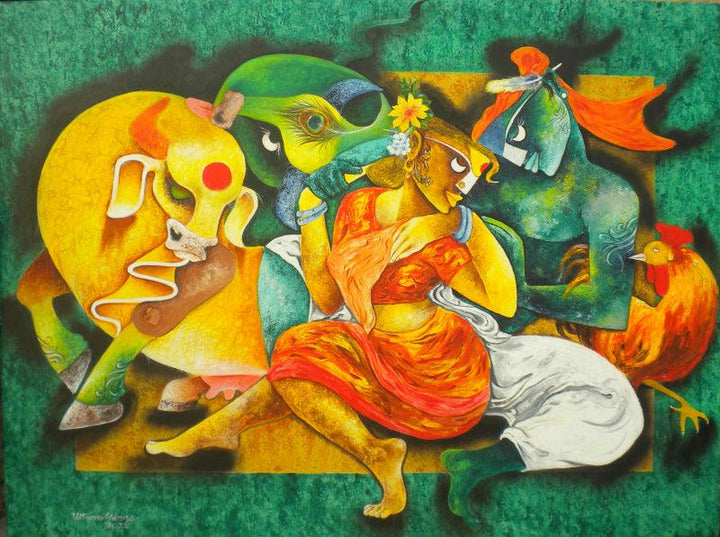 Love Of Indigenous Painting by Uttam Manna | ArtZolo.com