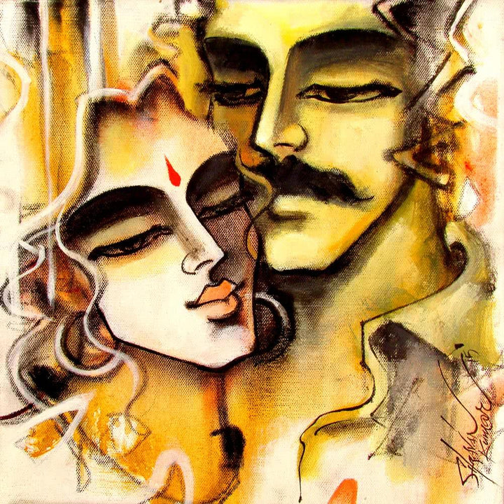 Lovely Couple 6 Painting by Shravan Kumar | ArtZolo.com
