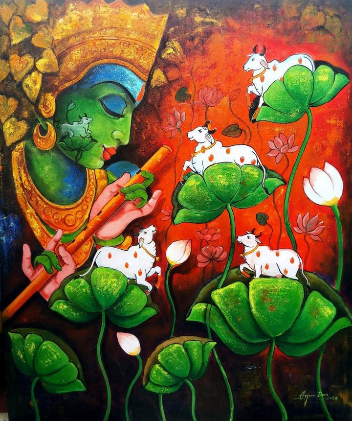 Loving Tune Painting by Arjun Das | ArtZolo.com