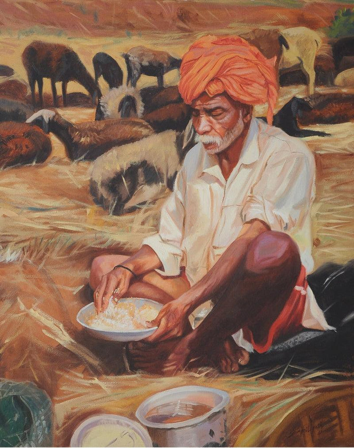 Lunch Painting by Swapnil Patil | ArtZolo.com