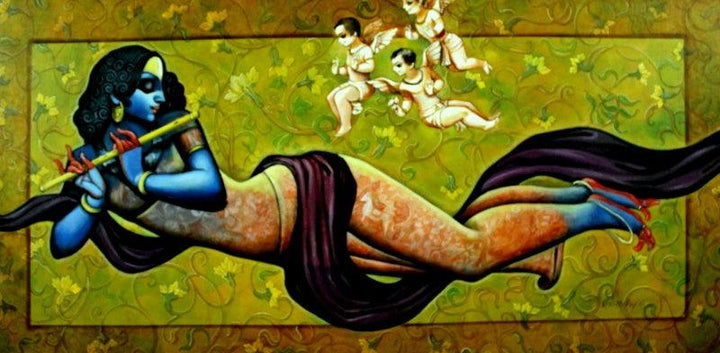 Magic Melody 3 Painting by Kishore Roy | ArtZolo.com
