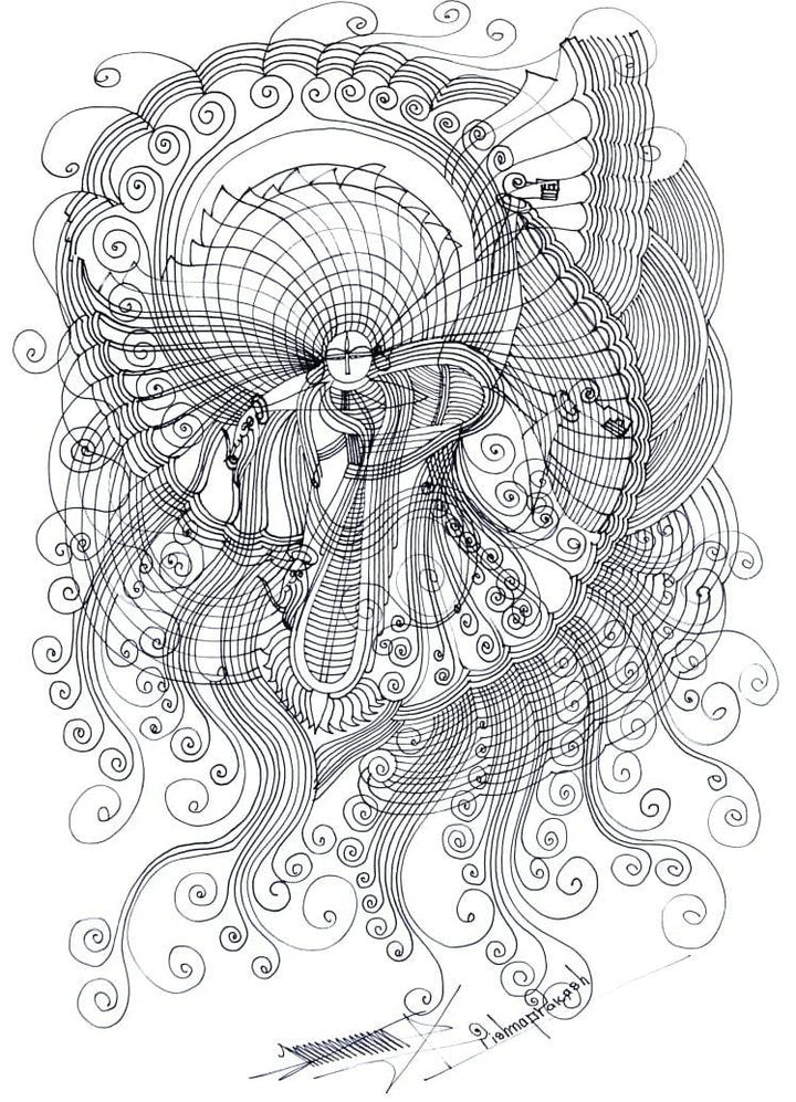 Maha Maya Drawing by Krishnaprakash Vasant Martand | ArtZolo.com