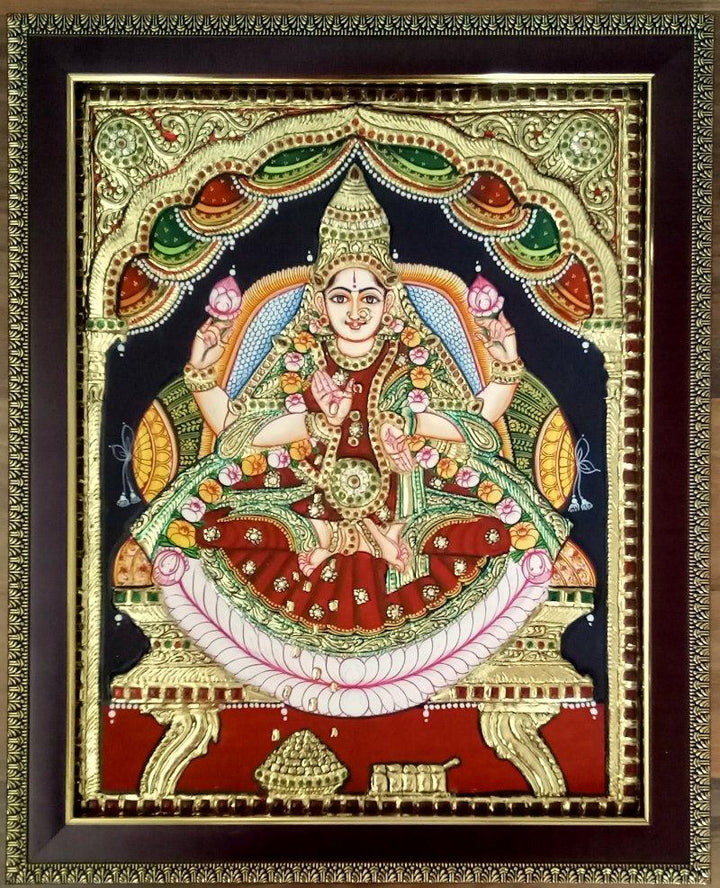 Mahalakshmi Tanjore Painting Painting by Vani Vijay | ArtZolo.com