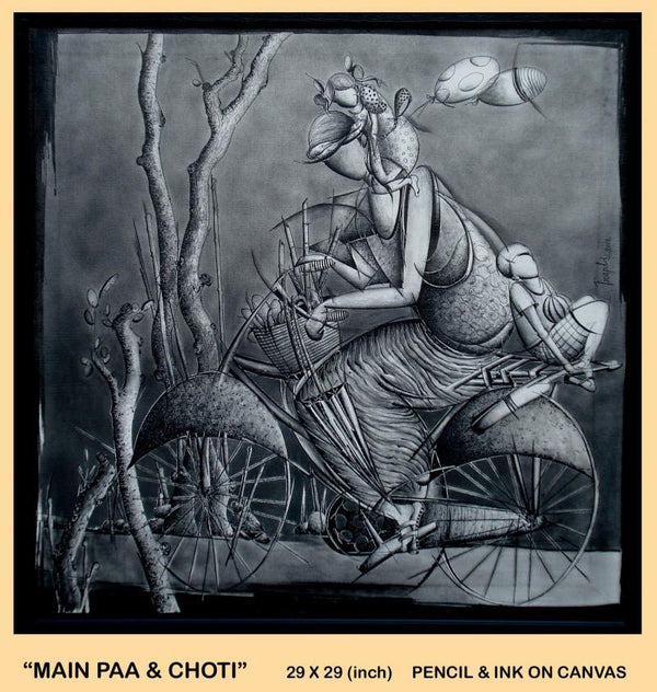 Main Paa ' Choti Drawing by Trapti Gupta | ArtZolo.com