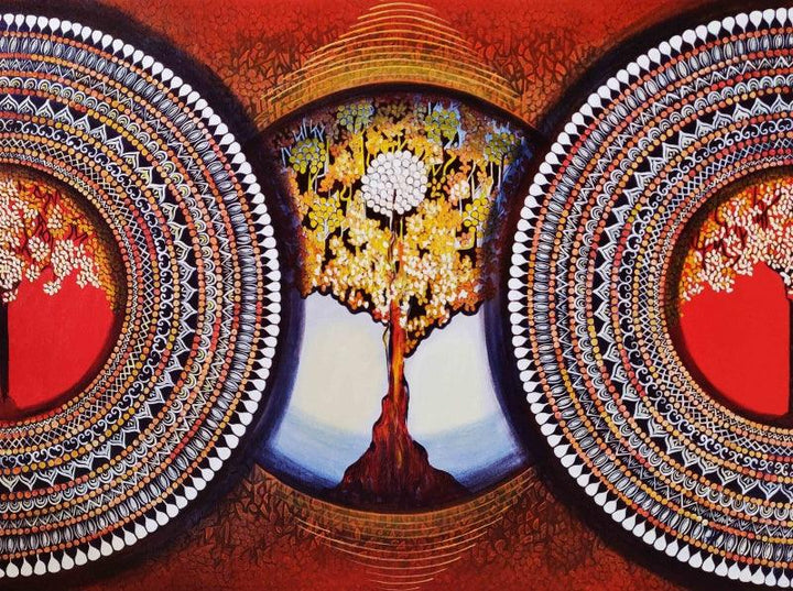 Mandala Expansion Beyond Dimension 2 Painting by Nitu Chhajer | ArtZolo.com