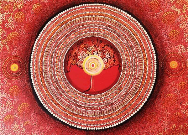Mandala Series 1 Muladhara Painting by Nitu Chhajer | ArtZolo.com