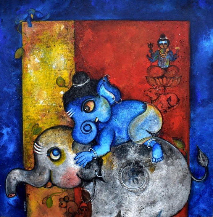 Mangala Swara Painting by Sharmi Dey | ArtZolo.com
