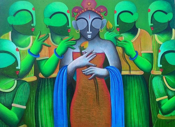 Marrage Ceremony Painting by Anupam Pal | ArtZolo.com