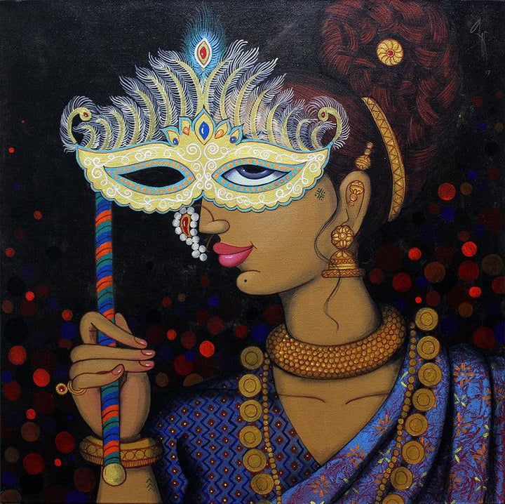 Mask 1 Painting by Varsha Kharatamal | ArtZolo.com