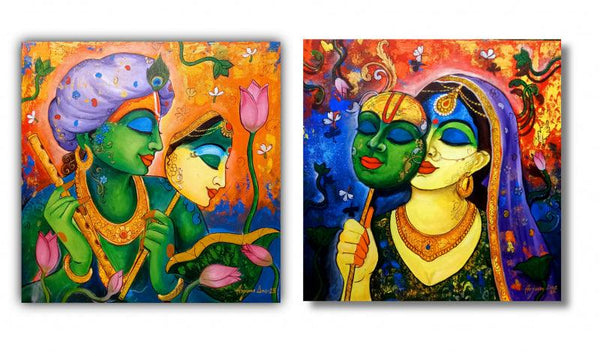 Mask Of Love Painting by Arjun Das | ArtZolo.com