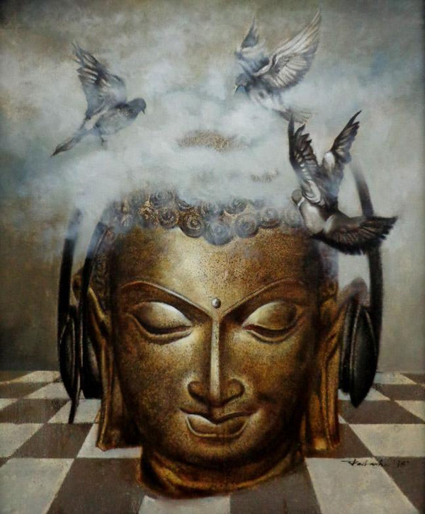 Mediation Painting by Palash Halder | ArtZolo.com