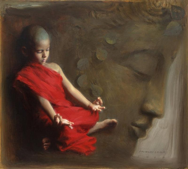 Meditated Painting by Pramod Kurlekar | ArtZolo.com