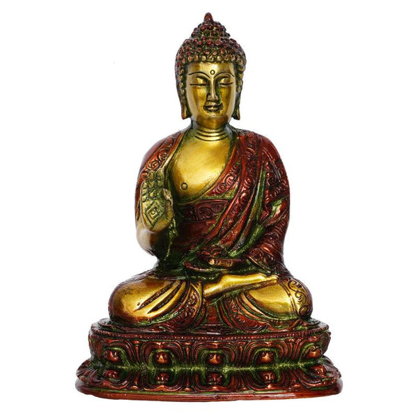 Meditating Blessing Buddha 2 Handicraft by Brass Handicrafts | ArtZolo.com