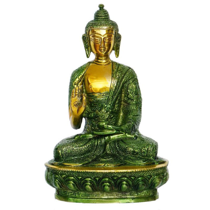 Meditating Blessing Buddha 3 Handicraft by Brass Handicrafts | ArtZolo.com