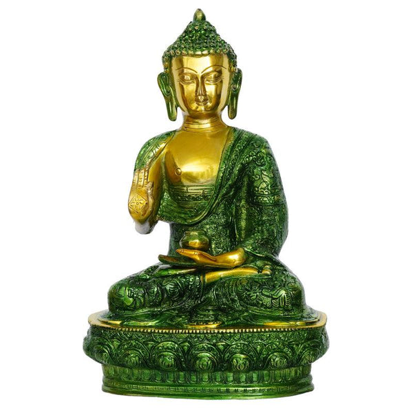 Meditating Blessing Buddha 4 Handicraft by Brass Handicrafts | ArtZolo.com