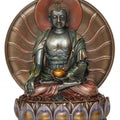 Religious handicraft titled 'Meditating Lord Buddha', 6x5x3 inches, by artist Brass Handicrafts on Polyresin, Bronze
