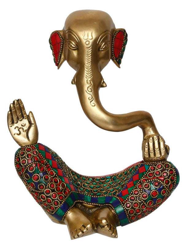 Meditating Lord Ganesha Handicraft by Brass Handicrafts | ArtZolo.com