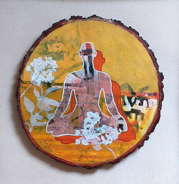 Meditation 6 Painting by Raju Sarkar | ArtZolo.com
