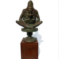 Figurative sculpture titled 'Meditation', 23x10x6 inches, by artist Rakesh Sadhak on Metal, Wood