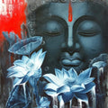 Religious oil painting titled 'Meditation', 50x36 inches, by artist Pradeep Kumar on Canvas